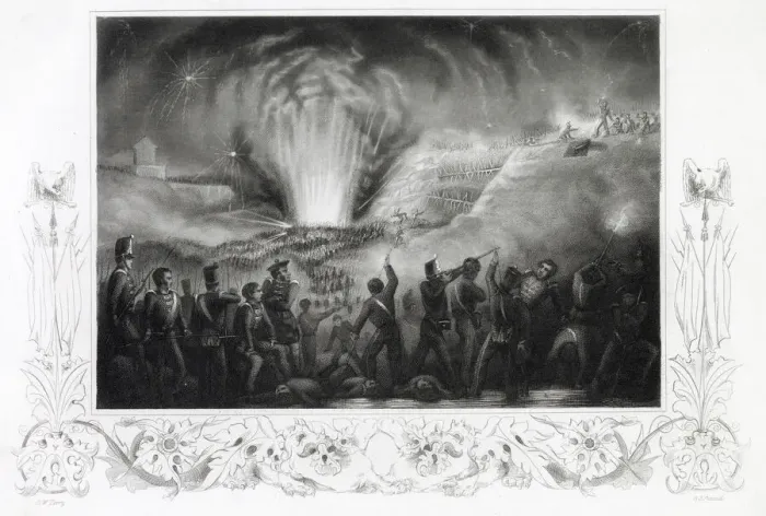 Framed Print : The storming of Badajoz. Date: 6 April 1812 Framed Print : The storming of Badajoz. Date: 6 April 1812