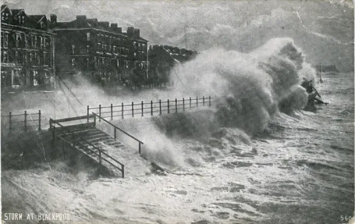 Framed Print : Stormy Seafront, Blackpool, Lancashire Framed Print : Stormy Seafront, Blackpool, Lancashire