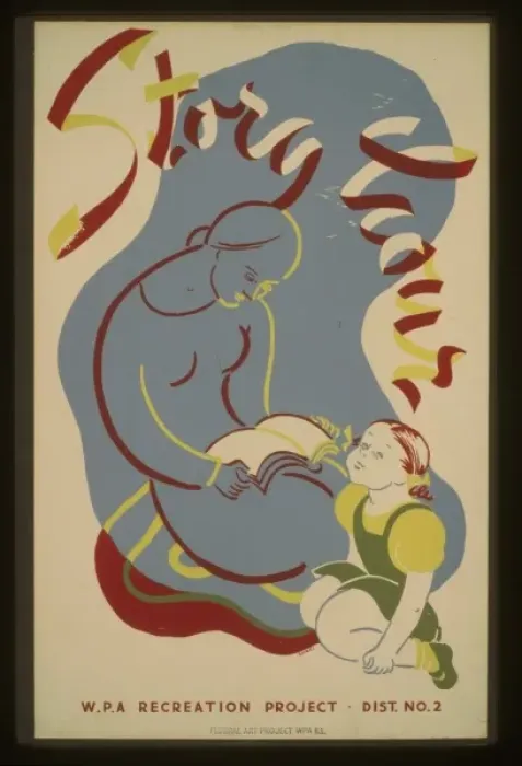 Framed Print : Story hour WPA recreation project - Dist. no. 2 Framed Print : Story hour WPA recreation project - Dist. no. 2