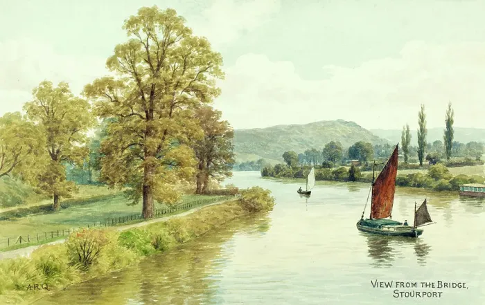 Framed Print : Stourport-on-Severn, Worcestershire, from the bridge Framed Print : Stourport-on-Severn, Worcestershire, from the bridge