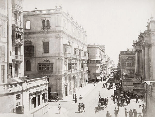 Strada Reale, Valletta, Malta, c. 1890