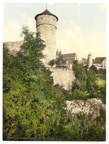 Straft Tower, Rothenburg (i. e. ob der Tauber), Bavaria, Germ