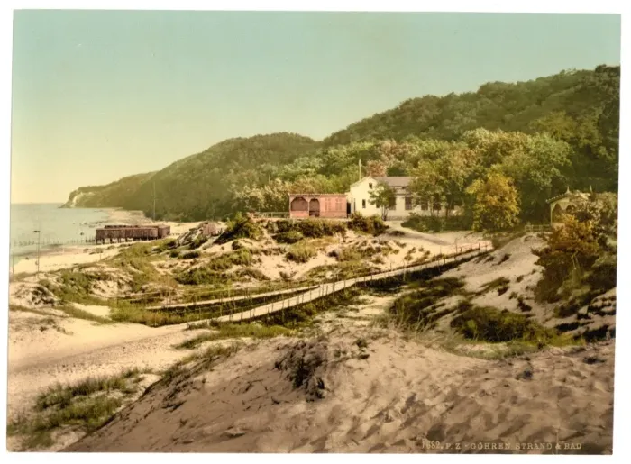 Framed Print : Strand and baths, Gohren, Isle of Rugen, Germany Framed Print : Strand and baths, Gohren, Isle of Rugen, Germany