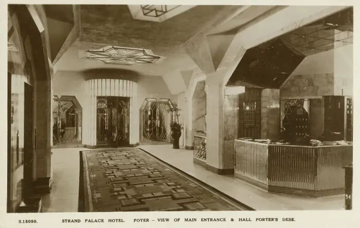 Framed Print : The Strand Palace Hotel, The Strand, London - Art Deco Foyer Framed Print : The Strand Palace Hotel, The Strand, London - Art Deco Foyer