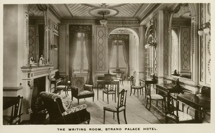 Framed Print : The Strand Palace Hotel, The Strand, London - Writing Room Framed Print : The Strand Palace Hotel, The Strand, London - Writing Room