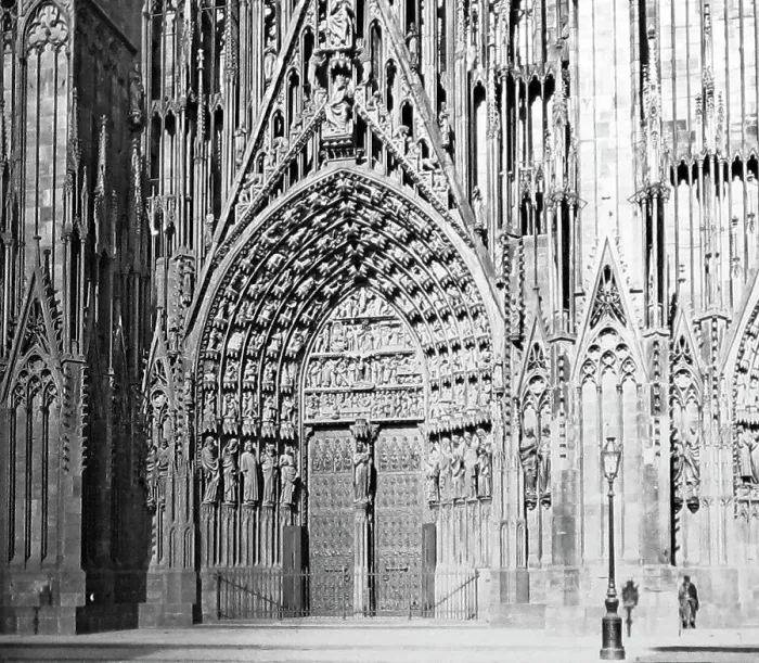 Framed Print : Strasbourg cathedral central door france Framed Print : Strasbourg cathedral central door france