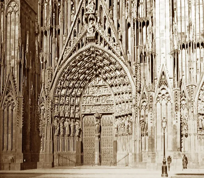 Framed Print : Strasbourg cathedral central door france Framed Print : Strasbourg cathedral central door france