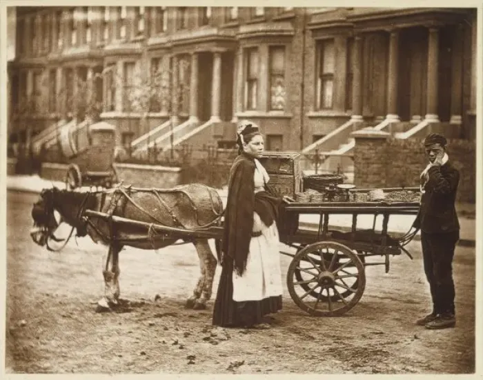 Framed Print : Strawberry Seller 1877 Framed Print : Strawberry Seller 1877