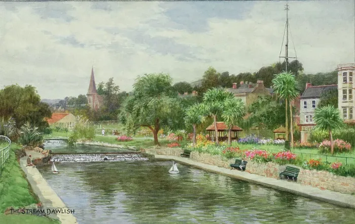 Framed Print : The Stream, Dawlish, South Devon Framed Print : The Stream, Dawlish, South Devon