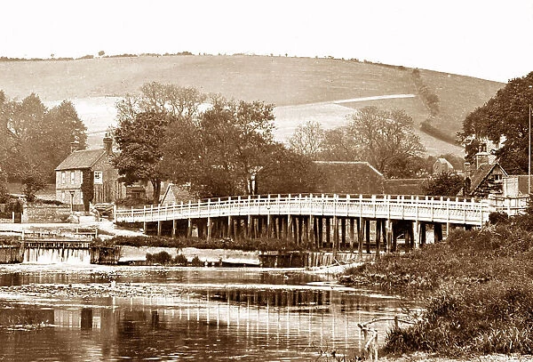 Streatley Bridge River Thames Victorian period