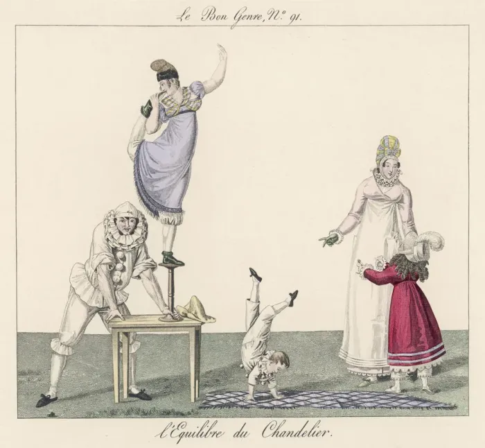 Framed Print : STREET ACROBATS / C. 1816 Framed Print : STREET ACROBATS / C. 1816