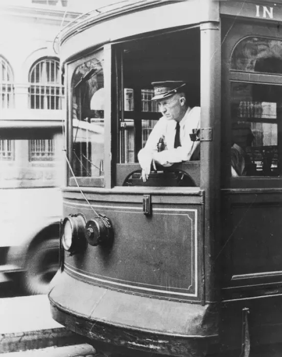 Framed Print : Street car motorman. Washington, D. C Framed Print : Street car motorman. Washington, D. C