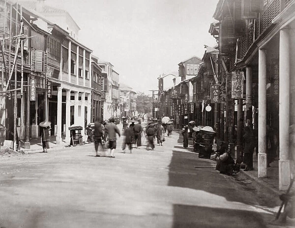 Street in the Chinese Quarter, Hong Kong, 1870