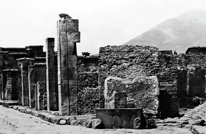 Framed Print : Street of the Consul, Pompeii, Italy, Victorian period Framed Print : Street of the Consul, Pompeii, Italy, Victorian period