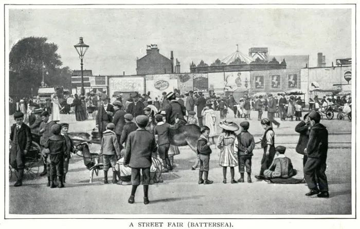 Framed Print : Street Fair, Battersea 1900 Framed Print : Street Fair, Battersea 1900