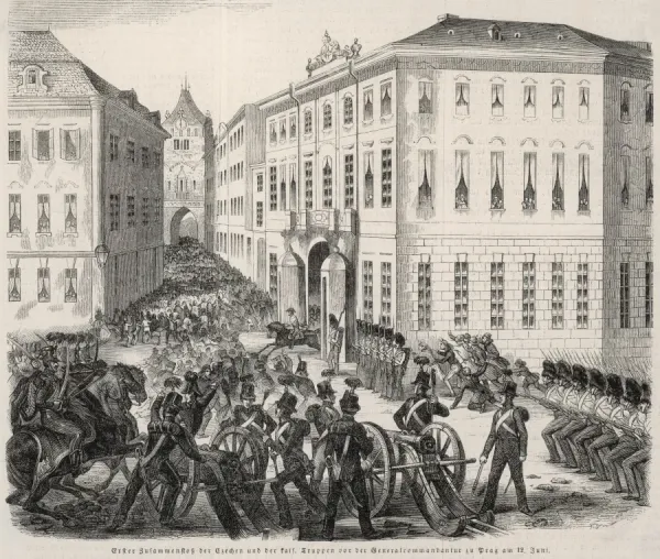 Street Fight Prague 1848 Photos Prints Framed Posters Puzzles Cards