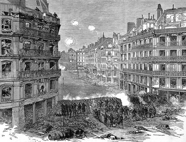 Street fighting in the Rue de Rivoli; Paris Commune, 1871