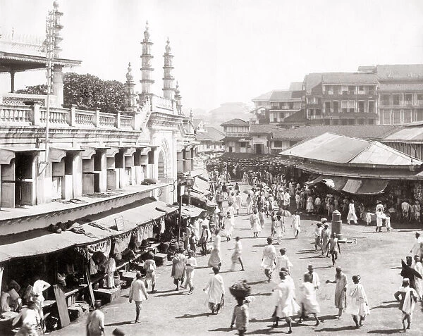Street in Jaipur, Jeypore, northern India, c. 1890