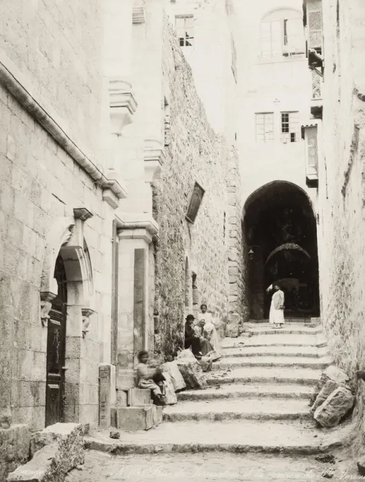 Framed Print : Street in Jerusalem, the house of St Veronica Framed Print : Street in Jerusalem, the house of St Veronica