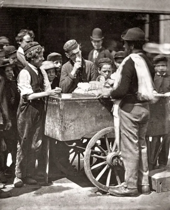 Framed Print : Street Life London 1878 - Ice Cream seller Framed Print : Street Life London 1878 - Ice Cream seller