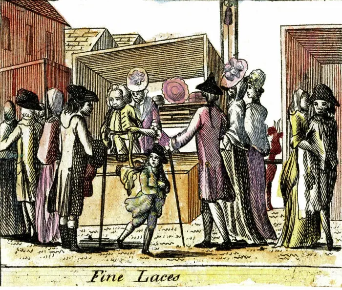 Framed Print : Street Market Clothes Stall, Fine Laces Framed Print : Street Market Clothes Stall, Fine Laces
