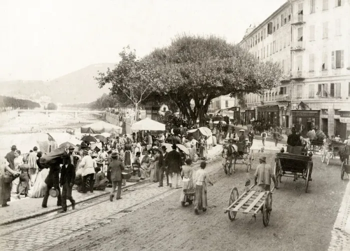 Framed Print : Street market, south of France Framed Print : Street market, south of France
