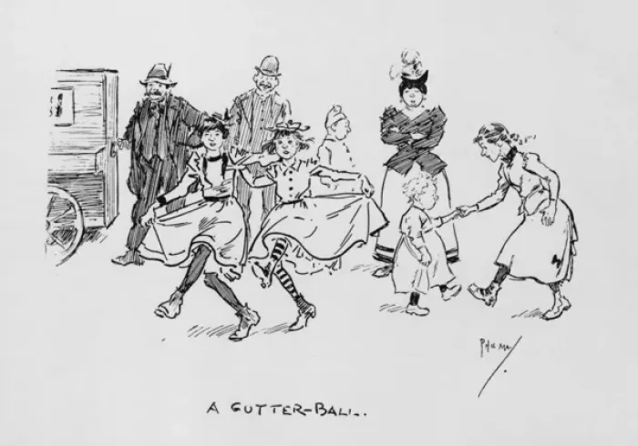 Framed Print : Street Music: a gutter-ball 1896 Framed Print : Street Music: a gutter-ball 1896