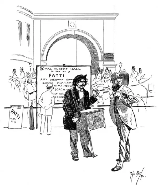 Framed Print : Street music: Unfair competition, 1892 Framed Print : Street music: Unfair competition, 1892