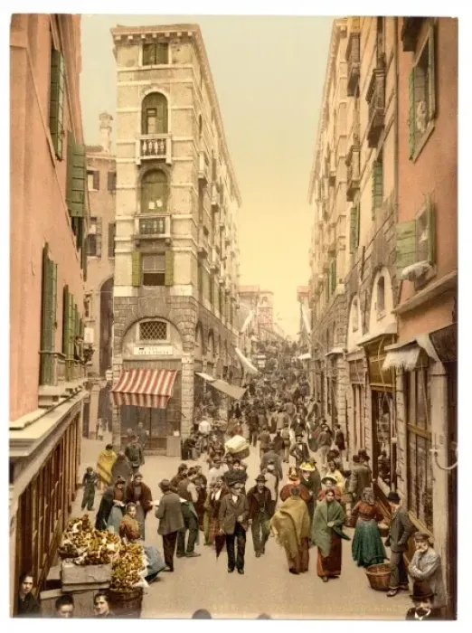 Framed Print : Street near the Rialto, Venice, Italy Framed Print : Street near the Rialto, Venice, Italy