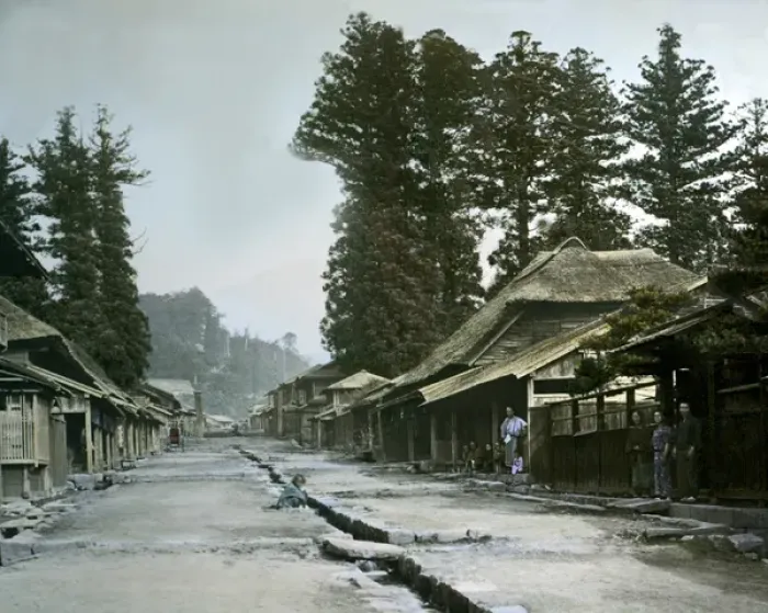 Framed Print : Street in Nikko, Japan Framed Print : Street in Nikko, Japan