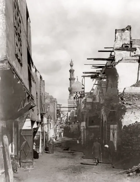 Framed Print : Street in old Cairo, Egypt c. 1880 s Framed Print : Street in old Cairo, Egypt c. 1880 s