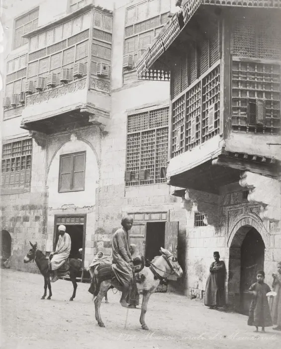 Framed Print : Street in old Cairo, Egypt, man on donkey Framed Print : Street in old Cairo, Egypt, man on donkey