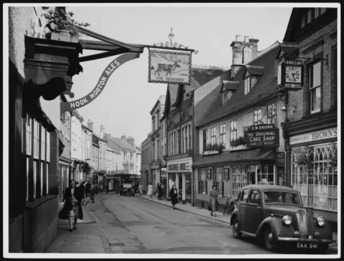 Framed Print : Street Scene 1950S Framed Print : Street Scene 1950S