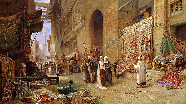 A Street Scene in Cairo, by Charles Robertson