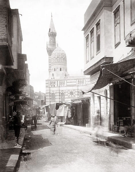 Street scene in Cairo, Egypt, c. 1880 s