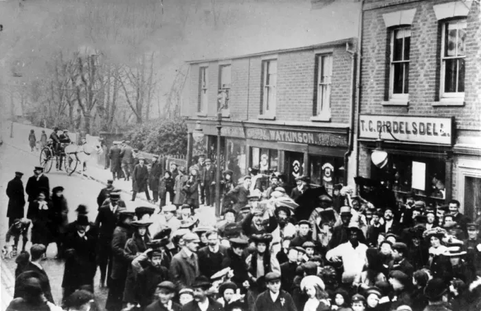 Framed Print : Street scene during carnival, Walton on the Naze, Essex Framed Print : Street scene during carnival, Walton on the Naze, Essex
