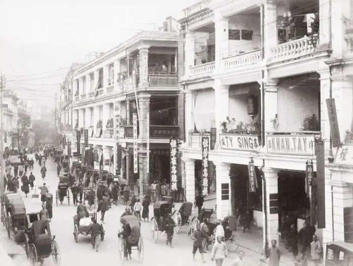 Framed Print : Street scene, Chinese quarter, Hong Kong Framed Print : Street scene, Chinese quarter, Hong Kong
