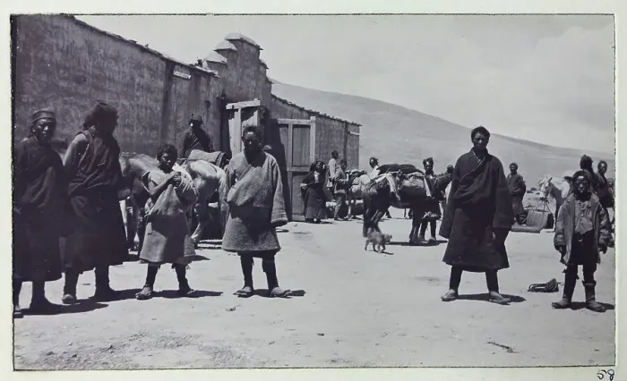 Framed Print : Street scene in Dochu, from a fascinating album which reveals new details on a little-known campaign in which a British military force brushed aside Tibetan defences to capture Lhasa, in 1904 Framed Print : Street scene in Dochu, from a fascinating album which reveals new details on a little-known campaign in which a British military force brushed aside Tibetan defences to capture Lhasa, in 1904