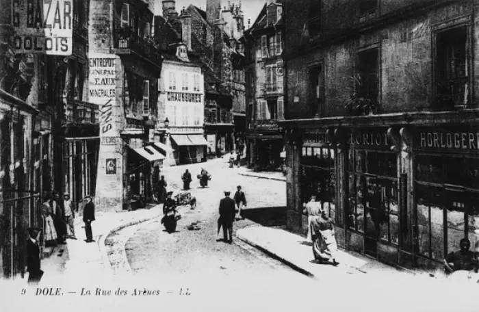 Framed Print : Street scene in Dole, Jura, France Framed Print : Street scene in Dole, Jura, France