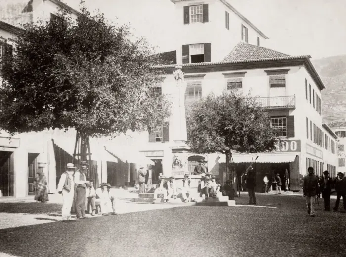 Framed Print : Street scene in Funchal, Madeira, Portugal Framed Print : Street scene in Funchal, Madeira, Portugal