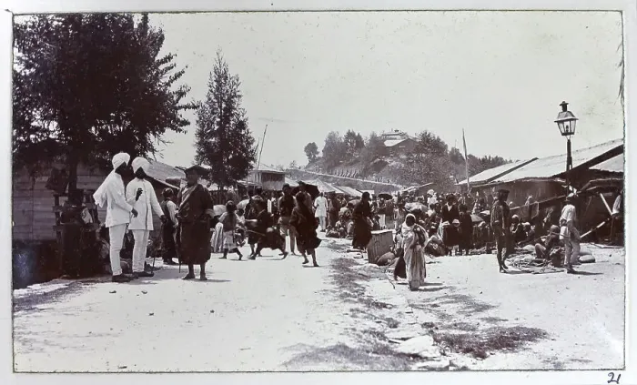 Framed Print : Street scene in Gangtok, Sikkim, India, from a fascinating album which reveals new details on a little-known campaign in which a British military force brushed aside Tibetan defences to capture Lhasa, in 1904 Framed Print : Street scene in Gangtok, Sikkim, India, from a fascinating album which reveals new details on a little-known campaign in which a British military force brushed aside Tibetan defences to capture Lhasa, in 1904