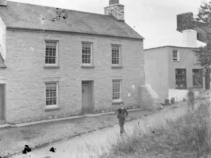 Framed Print : Street scene with Georgian house, Crickhowell, Mid Wales Framed Print : Street scene with Georgian house, Crickhowell, Mid Wales
