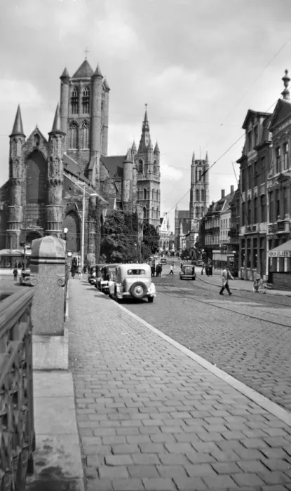 Framed Print : Street scene in Ghent, Belgium Framed Print : Street scene in Ghent, Belgium