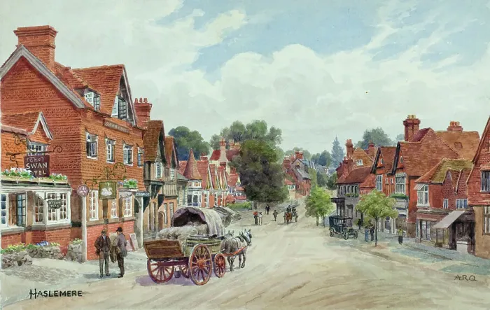 Framed Print : Street scene, Haslemere, Surrey Framed Print : Street scene, Haslemere, Surrey