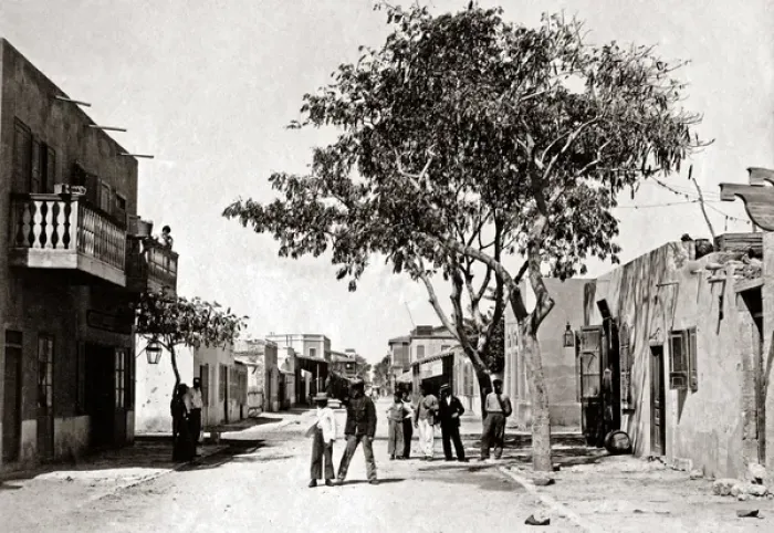 Framed Print : Street scene, Ismalia, Egypt, circa 1880s Framed Print : Street scene, Ismalia, Egypt, circa 1880s