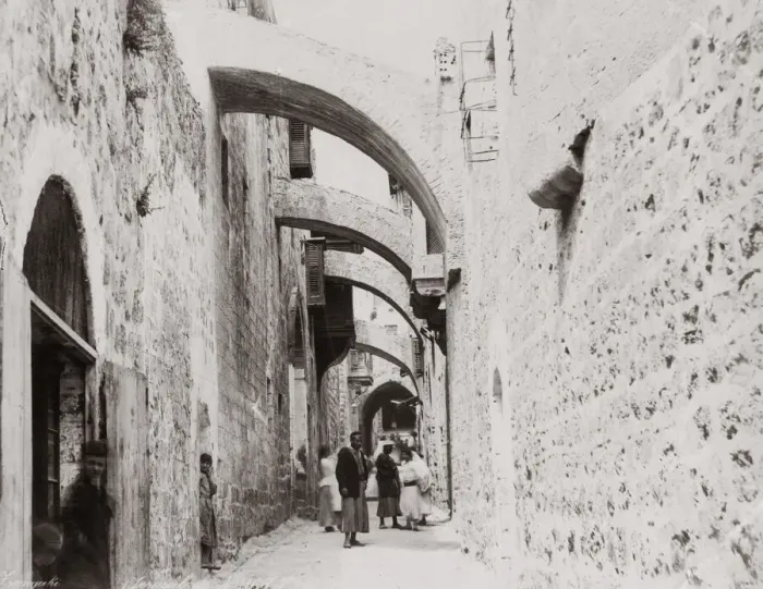 Framed Print : Street scene in Jerusalem, Palestine (Israel) c. 1890 Framed Print : Street scene in Jerusalem, Palestine (Israel) c. 1890