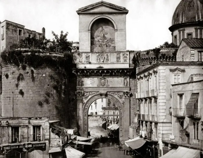 Framed Print : Street scene, Naples, italy circa 1880, (Giogio Sommer) Framed Print : Street scene, Naples, italy circa 1880, (Giogio Sommer)