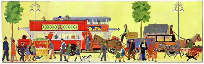 Framed Print : Street scene panorama for classroom Framed Print : Street scene panorama for classroom
