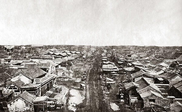 Street scene, Peking, China circa 1870s