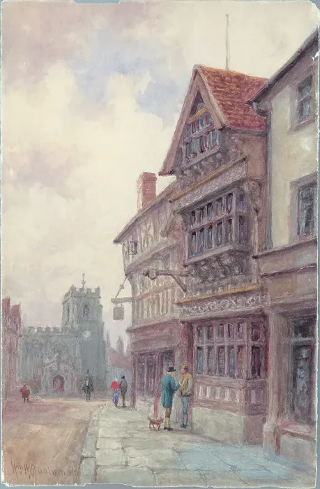 Framed Print : Street scene, Stratford-upon-Avon Framed Print : Street scene, Stratford-upon-Avon